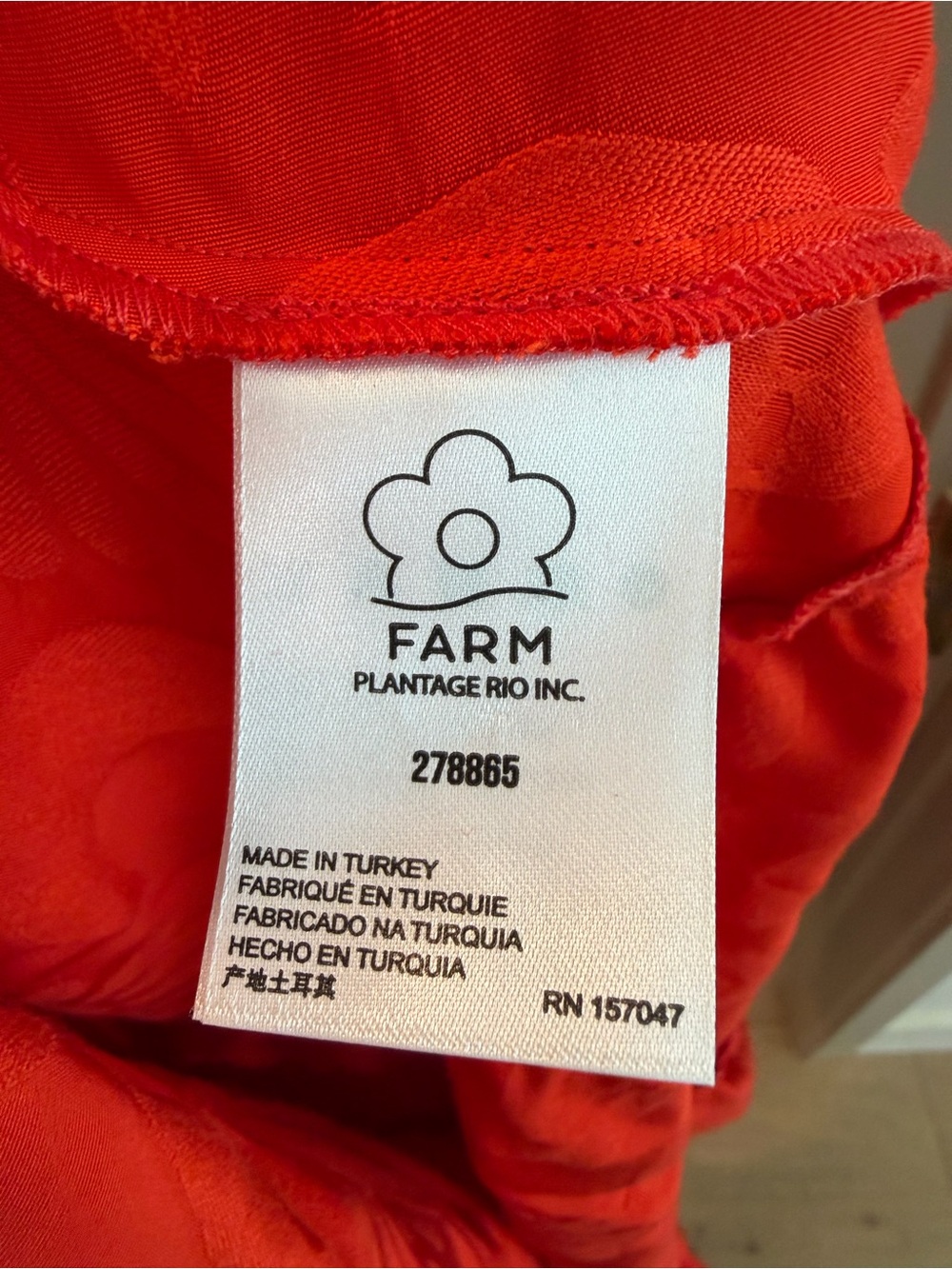 FARM Rio Vibrant Red Jacquard Maxi Dress - Picture 4 of 5